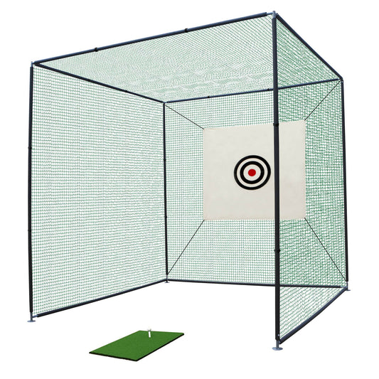 Sportiva 10x10x10 ft Pro Golf Practice Net Cage – Heavy-Duty Indoor/Outdoor Hitting Trainer