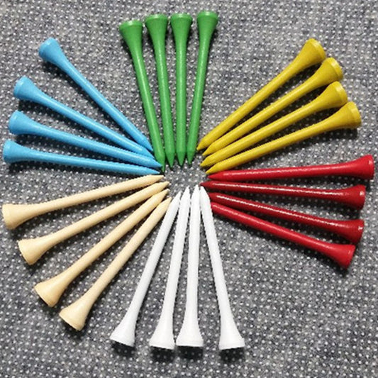 Colorful Wooden Golf Tees – Durable Long Tees for Driving Range & Course (100 Pack)