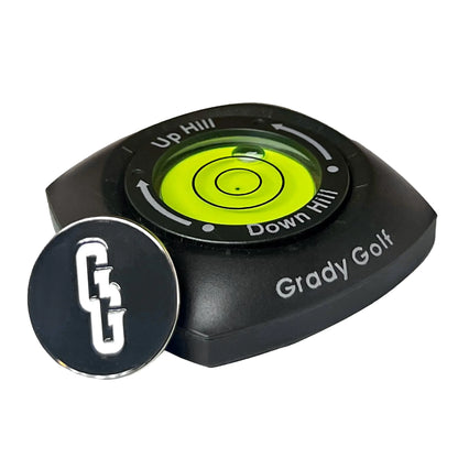 Golf Green Reader & Magnetic Ball Marker – Precision Putting Alignment Trainer (Pitch Black)