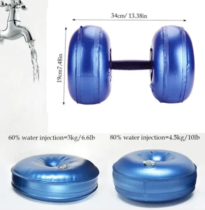 Adjustable Water-Filled Dumbbells – Portable & Space-Saving Home Gym Weights
