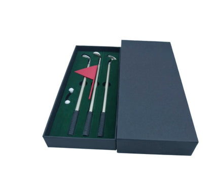 Sportiva Desktop Mini Golf Putting Green Pen Set – Metal Club Ballpoint Pens