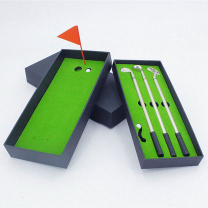 Sportiva Desktop Mini Golf Putting Green Pen Set – Metal Club Ballpoint Pens