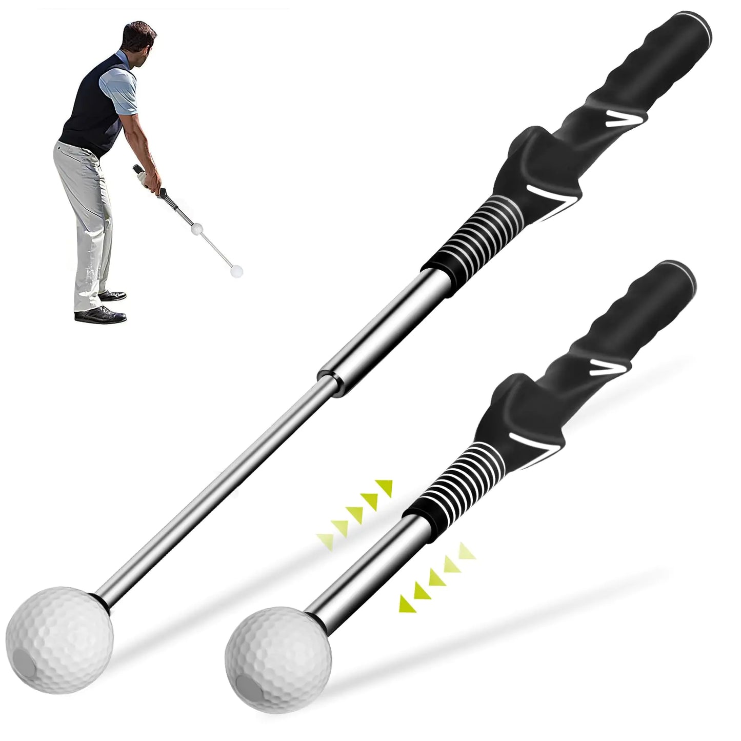 Retractable Golf Swing Trainer – Telescopic Speed, Rhythm & Tempo Aid for Indoor & Outdoor Practice (Right-Handed