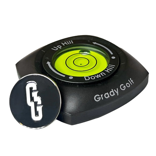 Golf Green Reader & Magnetic Ball Marker – Precision Putting Alignment Trainer (Pitch Black)