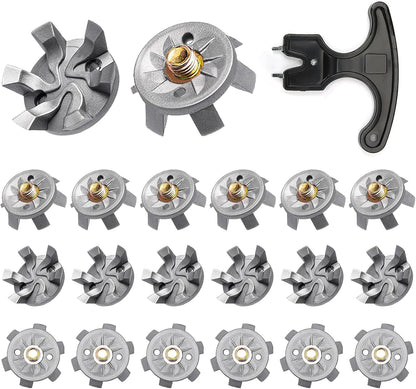 Golf Shoe Spikes Replacement Set – 25 pcs With Installation Tool | Universal Fit for All Golf Shoes