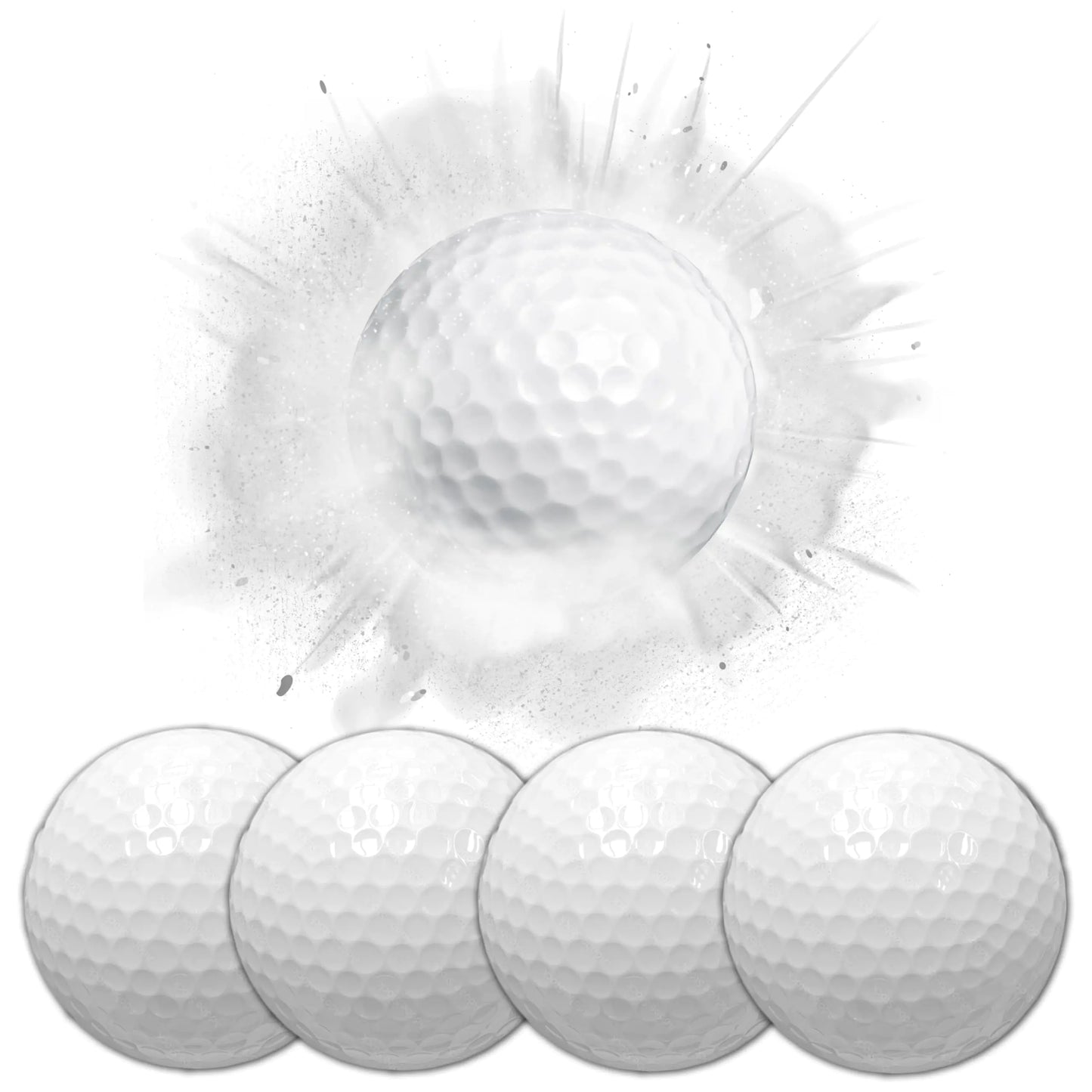 Sportiva Exploding Prank Golf Balls – 4 Pack (Hilarious Gag Gift)