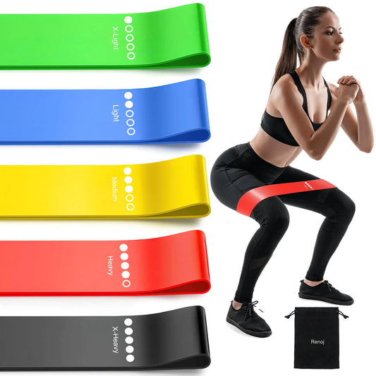 Premium 5-Level Resistance Bands Set – Booty, Legs & Full-Body Workout (Women & Men)